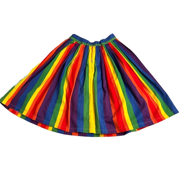 Modcloth Dresses & Skirts - 𝅺ModCloth Aspiration Creation Rainbow Pleated Skirt Size Small Festival